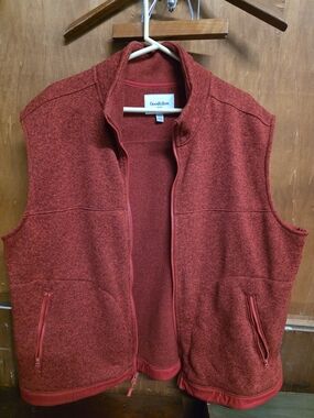 Goodfellow & Co Men's Red Zip-Up Fleece Vest XXL